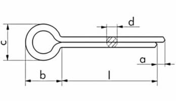 Splinte,DIN  94, 2,5x20, galZn – Bild 2